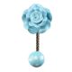 Turquoise Flower Ceramic Hook in Antique Fitting